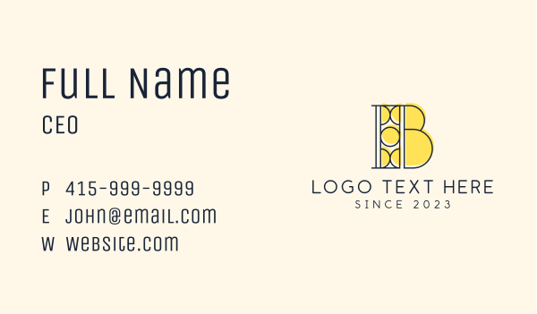 Interior Designer Letter B Business Card Design Image Preview