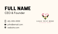 Wine Bottle Heart Business Card Preview