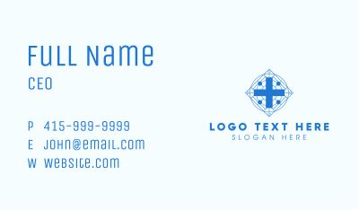 Blue Chapel Cross Business Card Image Preview