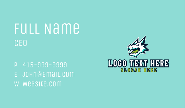 Angry Dragon Mascot  Business Card Design Image Preview