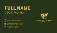 Golden Mythical Pegasus Business Card Design