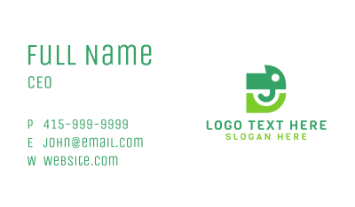Abstract Green Elephant D Business Card Image Preview