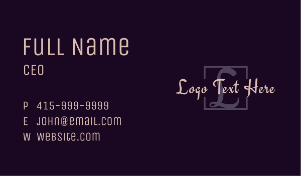 Elegant Brand Firm Letter Business Card Design Image Preview
