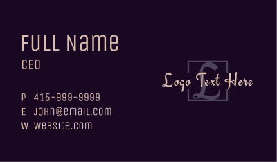 Elegant Brand Firm Letter Business Card Image Preview