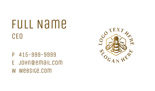 Honey Bee Wings Business Card Design Image Preview