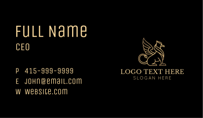 Gold Premium Griffin Business Card Image Preview