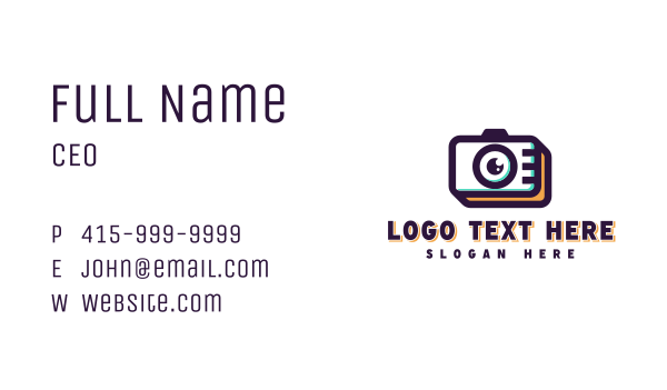 Camera Photoshoot Photographer Business Card Design Image Preview