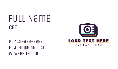 Camera Photoshoot Photographer Business Card Image Preview
