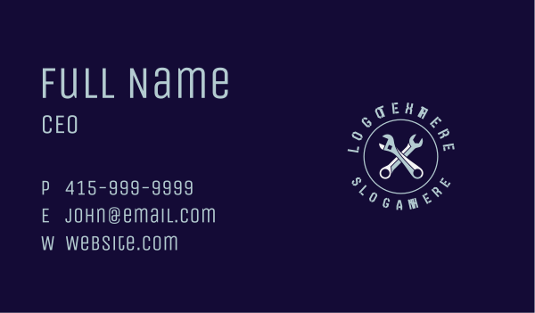 Wrench Handyman Business Business Card Design Image Preview