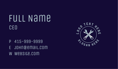 Wrench Handyman Business Business Card Image Preview