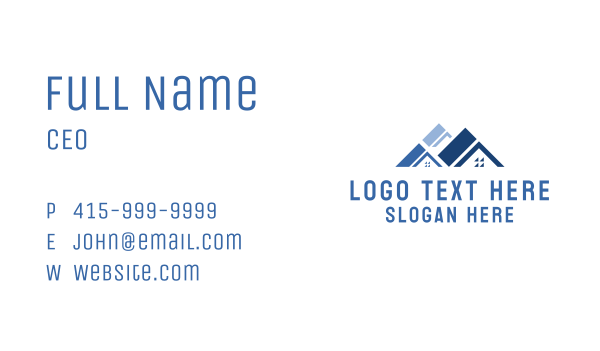 Abstract Roof Window Business Card Design Image Preview