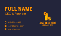 Orange Industrial Real Estate Business Card Preview