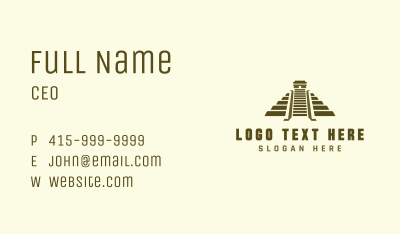 Mayan Pyramid Temple Business Card Image Preview