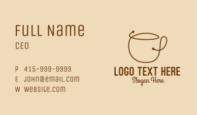 Coffee Cup Scribble  Business Card Image Preview