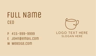 Coffee Cup Scribble  Business Card Image Preview