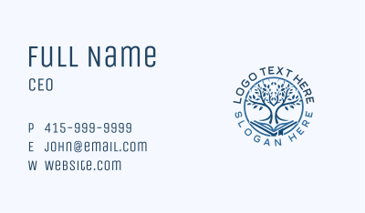 Book Tree Pages Business Card Image Preview