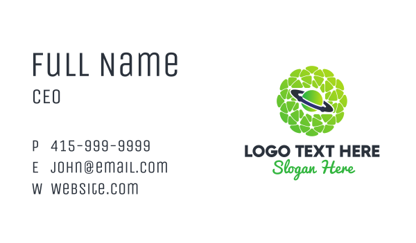Green Network Eco Planet Business Card Design Image Preview