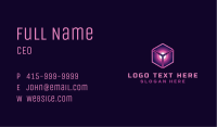 Orb Cube Neon Business Card Image Preview