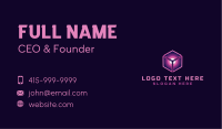Orb Cube Neon Business Card Image Preview