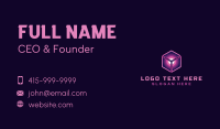 Orb Cube Neon Business Card Preview