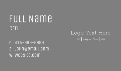 Classic Clothing Brand Wordmark Business Card Image Preview