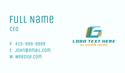 Tech Business Letter G Business Card Image Preview