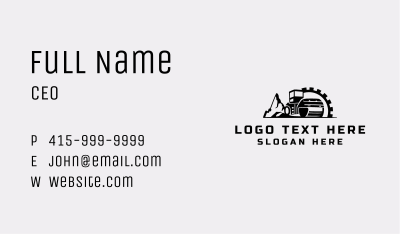 Cog Road Roller Business Card Image Preview