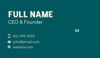 White Playful Wordmark Business Card Image Preview