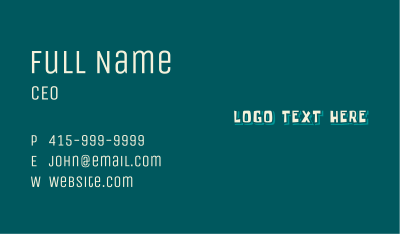 White Playful Wordmark Business Card Image Preview