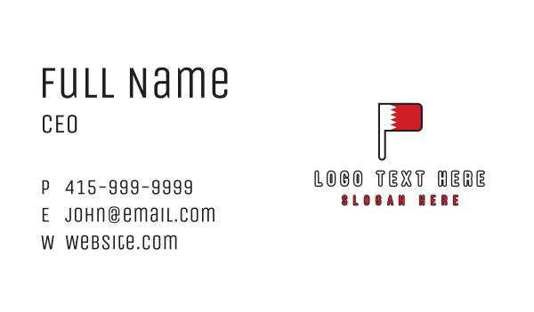 Abstract Bahrain Flag Business Card Design Image Preview