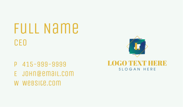 Luxury Event Watercolor Lettermark Business Card Design Image Preview