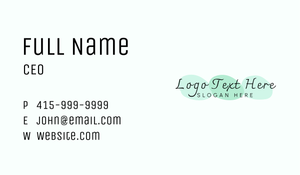 Calligraphic Signature Wordmark Business Card Design Image Preview