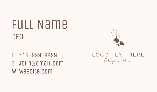 Woman Underwear  Business Card Design Image Preview