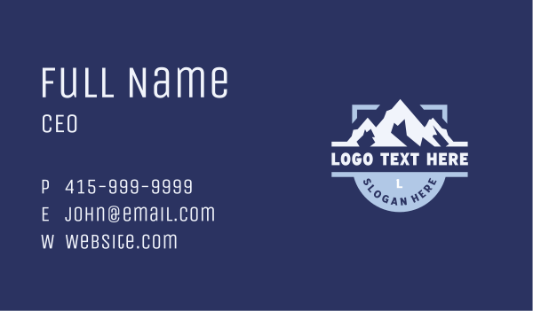 Mountain Peak Summit Business Card Design Image Preview