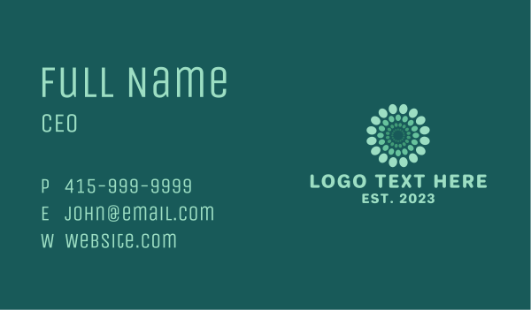 Green Eco Lantern Business Card Design Image Preview