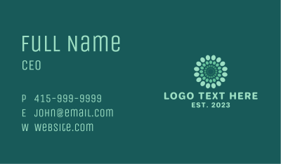 Green Eco Lantern Business Card Image Preview