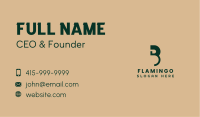 Green Firm Letter B Business Card Design