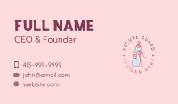 Baby Bottle Heart Business Card Design