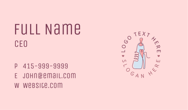 Baby Bottle Heart Business Card Design Image Preview