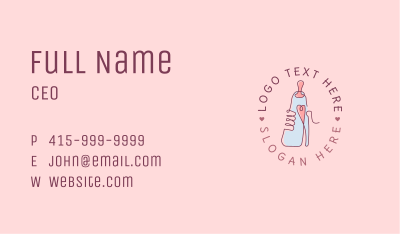 Baby Bottle Heart Business Card Image Preview