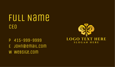 Luxury Butterfly Key Business Card Image Preview