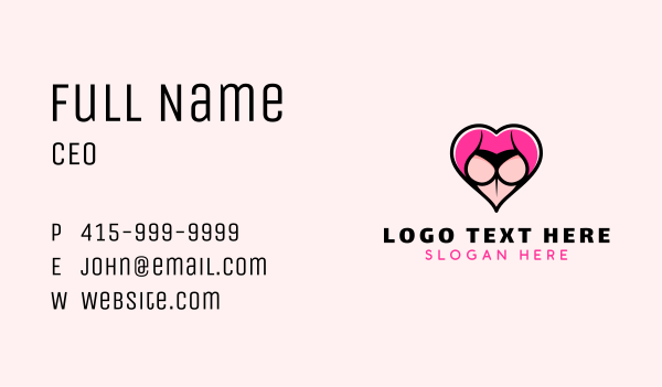 Sexy Heart Buttocks Business Card Design Image Preview