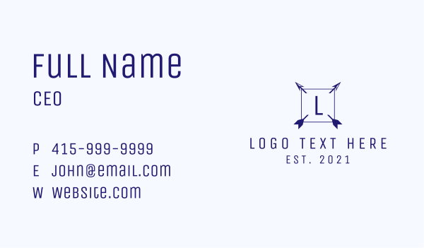 Square Arrow Letter Business Card Design Image Preview