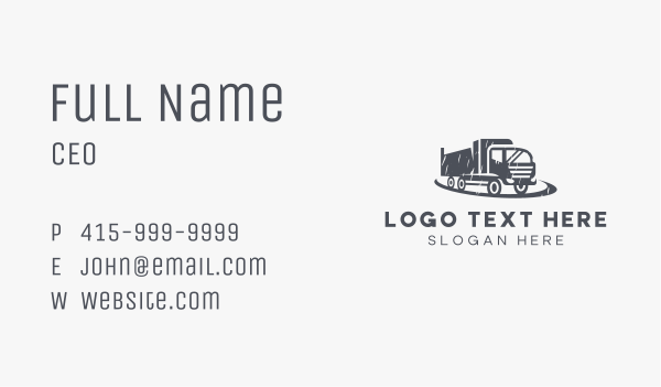 Gray  Truck Vehicle Business Card Design Image Preview