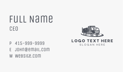Gray  Truck Vehicle Business Card Image Preview