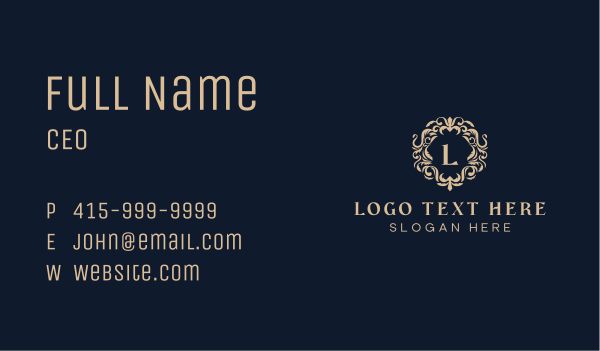 Luxury Botanical Flower Business Card Design Image Preview