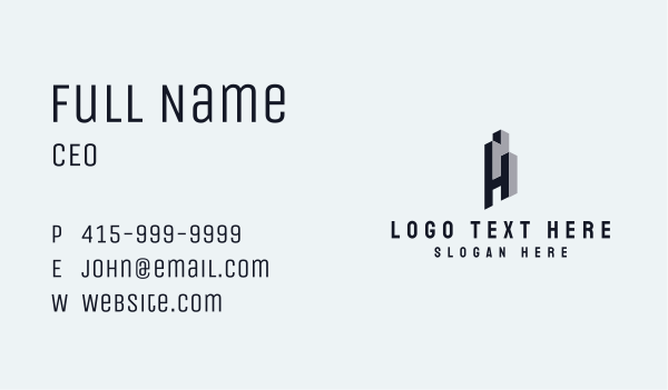 Building Property Letter H Business Card Design Image Preview