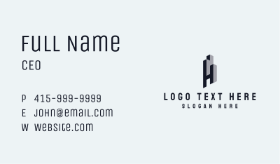 Building Property Letter H Business Card Image Preview