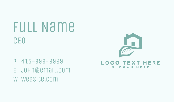 Leaf Residential Home Business Card Design Image Preview