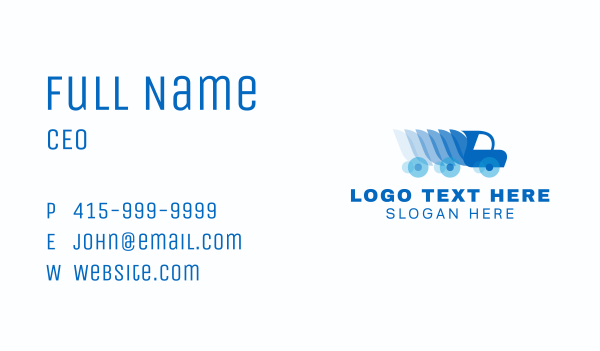 Logistics Delivery Truck Business Card Design Image Preview